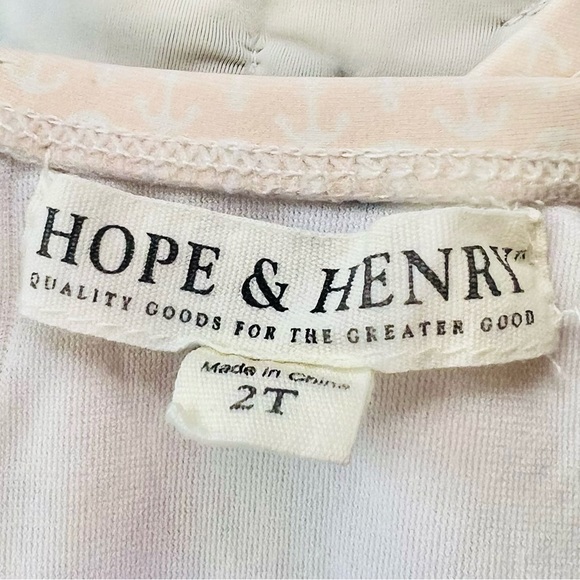 Hope & Henry Sailor Swimsuit & Terry Cloth Coverup Dress Sz 2T Pink Navy White - Picture 6 of 16